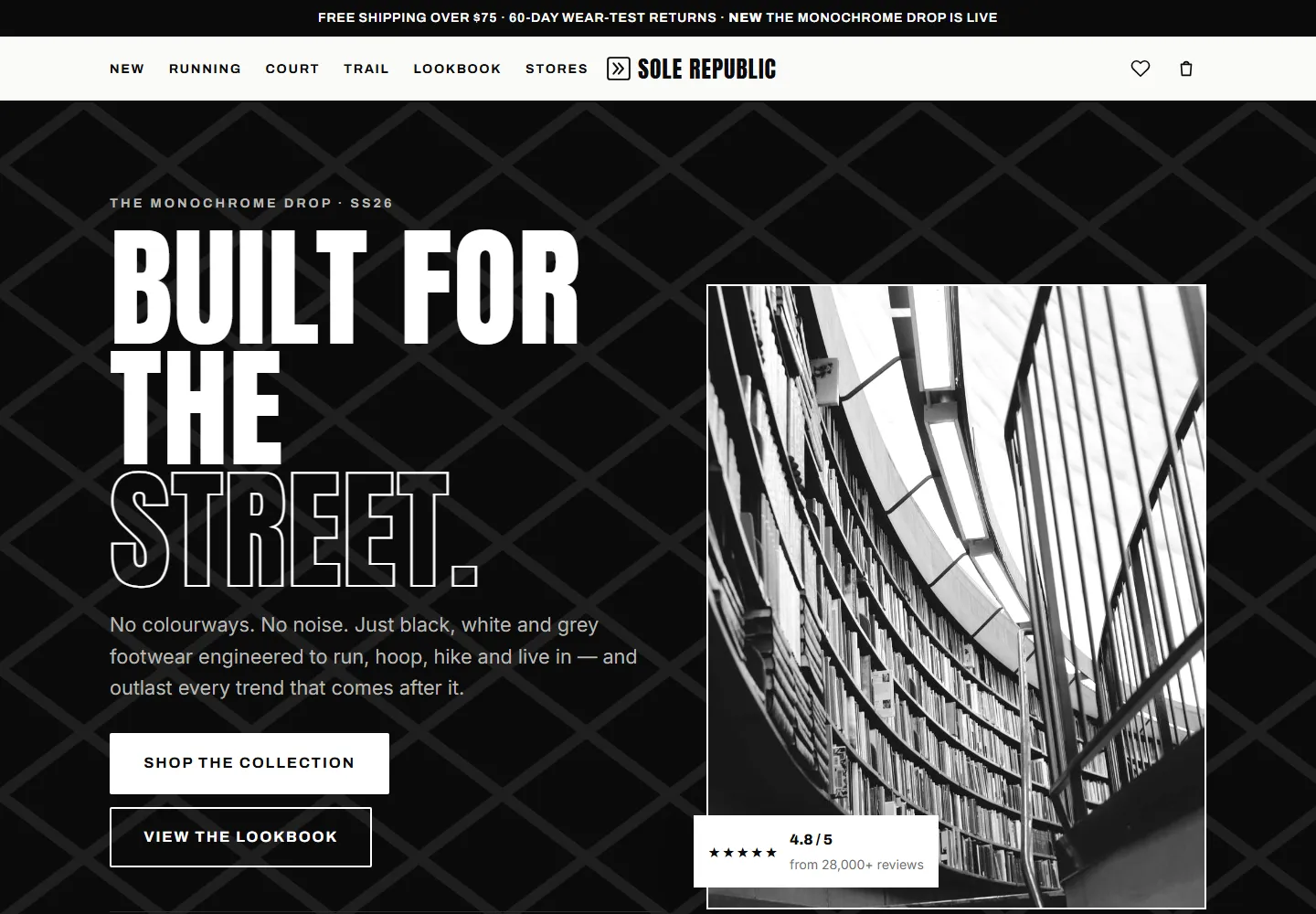 Sole Republic ecommerce storefront design